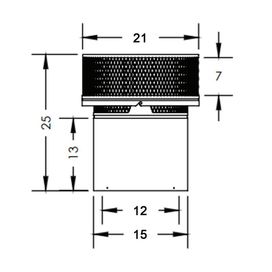 12" DuraChimney II Round Chimney Cap - 12DCA-VC1