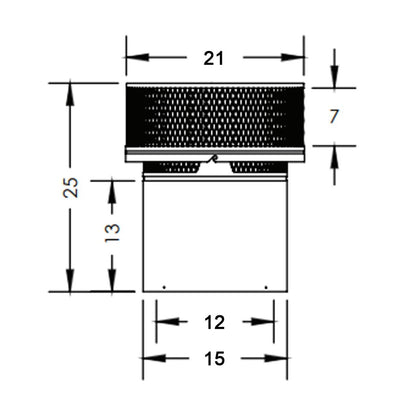 12" DuraChimney II Round Chimney Cap - 12DCA-VC1