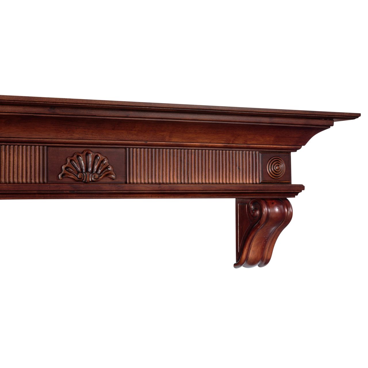 60" Devonshire Fireplace Shelf by Pearl Mantels - Cherry Distressed Finish