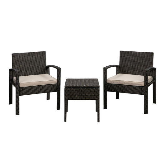 Bern Balcony Chat Set In Mocha Wicker
