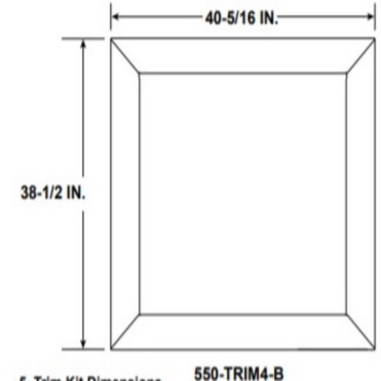 Majestic Trim Kit, 4 Sided - Black - 550-TRIM4-BK-B