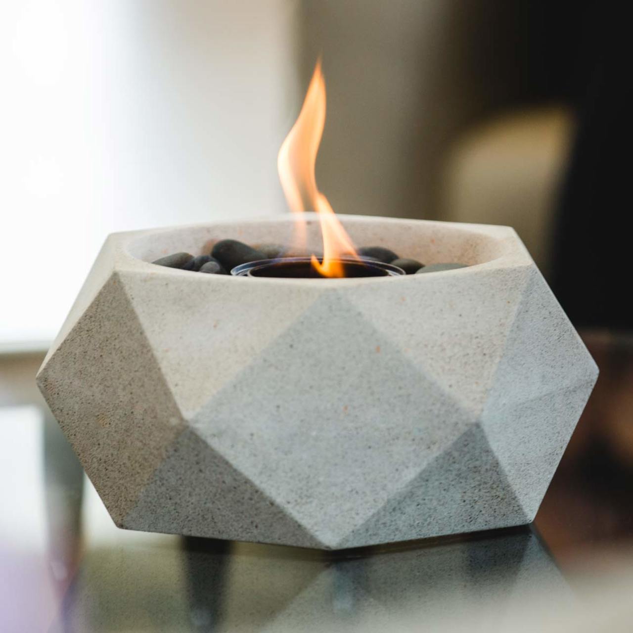 Geo Fire Bowl - White