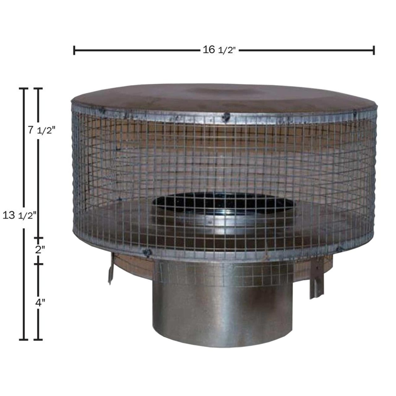 8'' Superior Round Chimney Cap with Mesh Screen