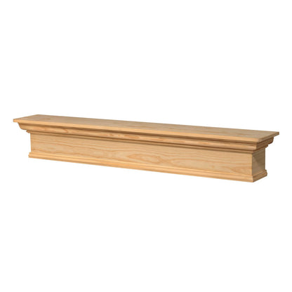 60" Savannah Fireplace Shelf by Pearl Mantels - Unfinished
