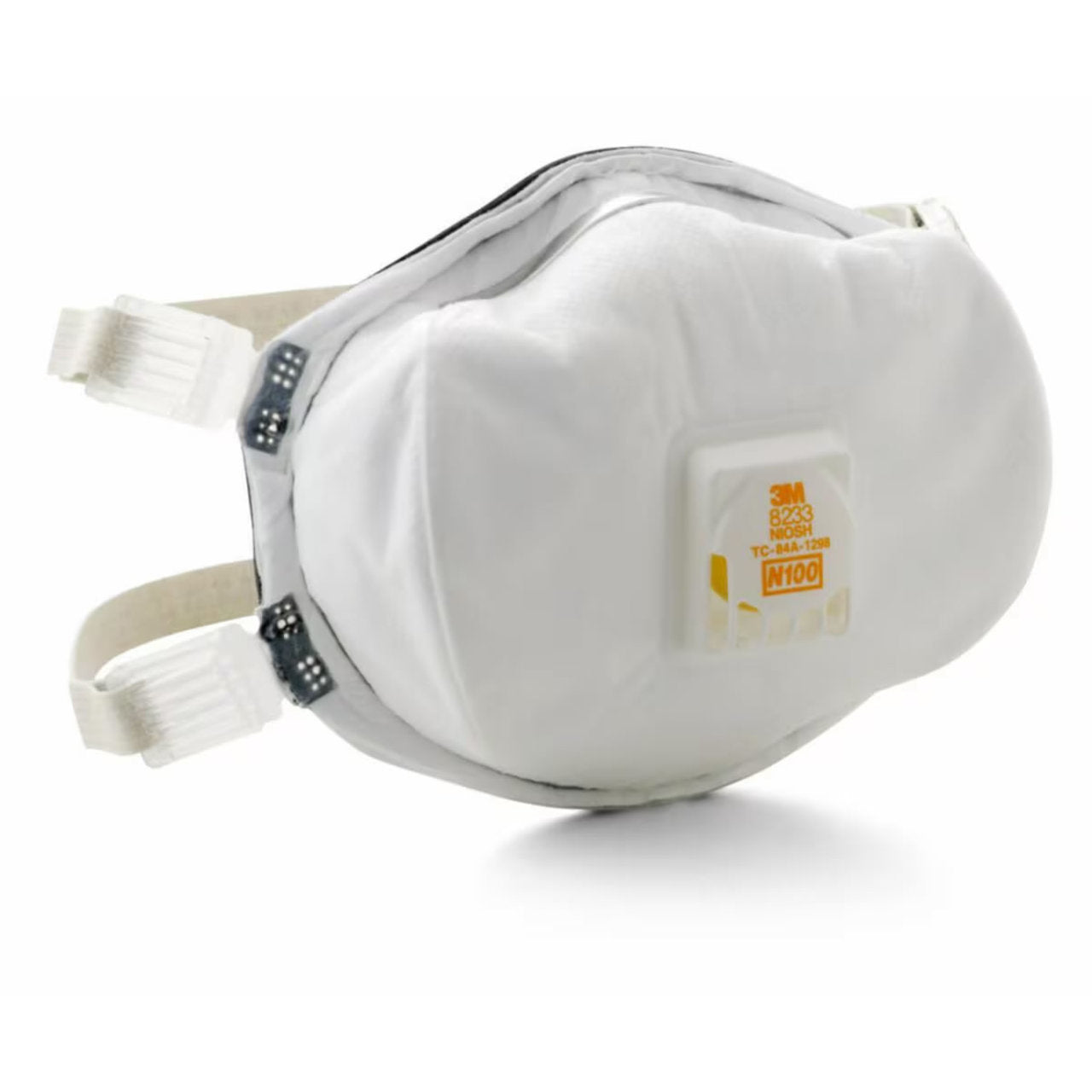3M N100 Particulate Respirator, 8233, White