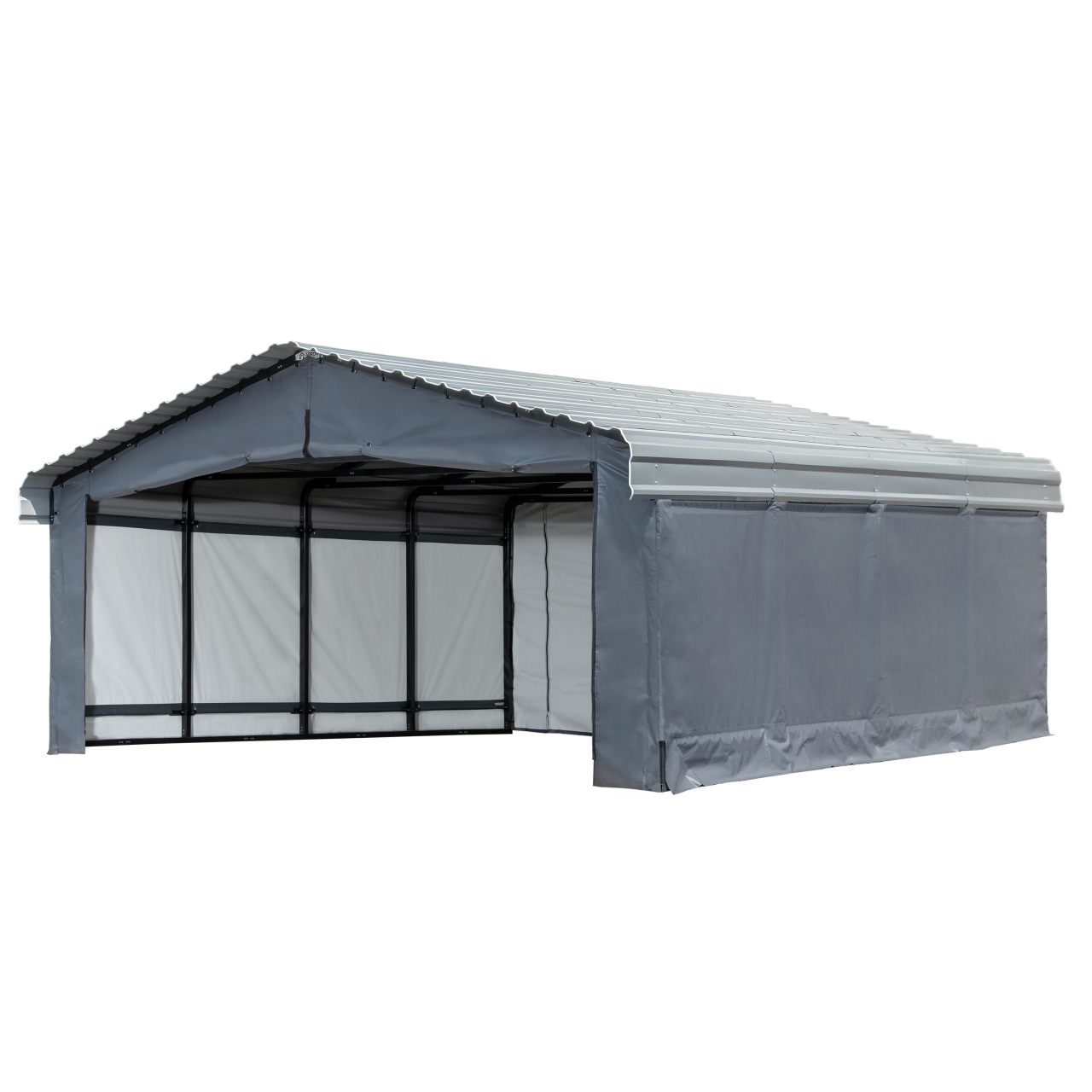 Arrow 20' x 20' Enclosure Wall Kit ONLY for Carport - Gray