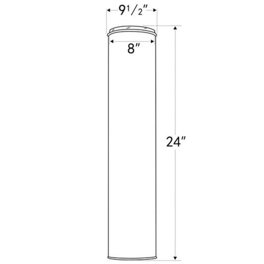 Shasta Vent 8 Inch x 24 Inch Chimney Pipe