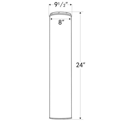 Shasta Vent 8 Inch x 24 Inch Chimney Pipe