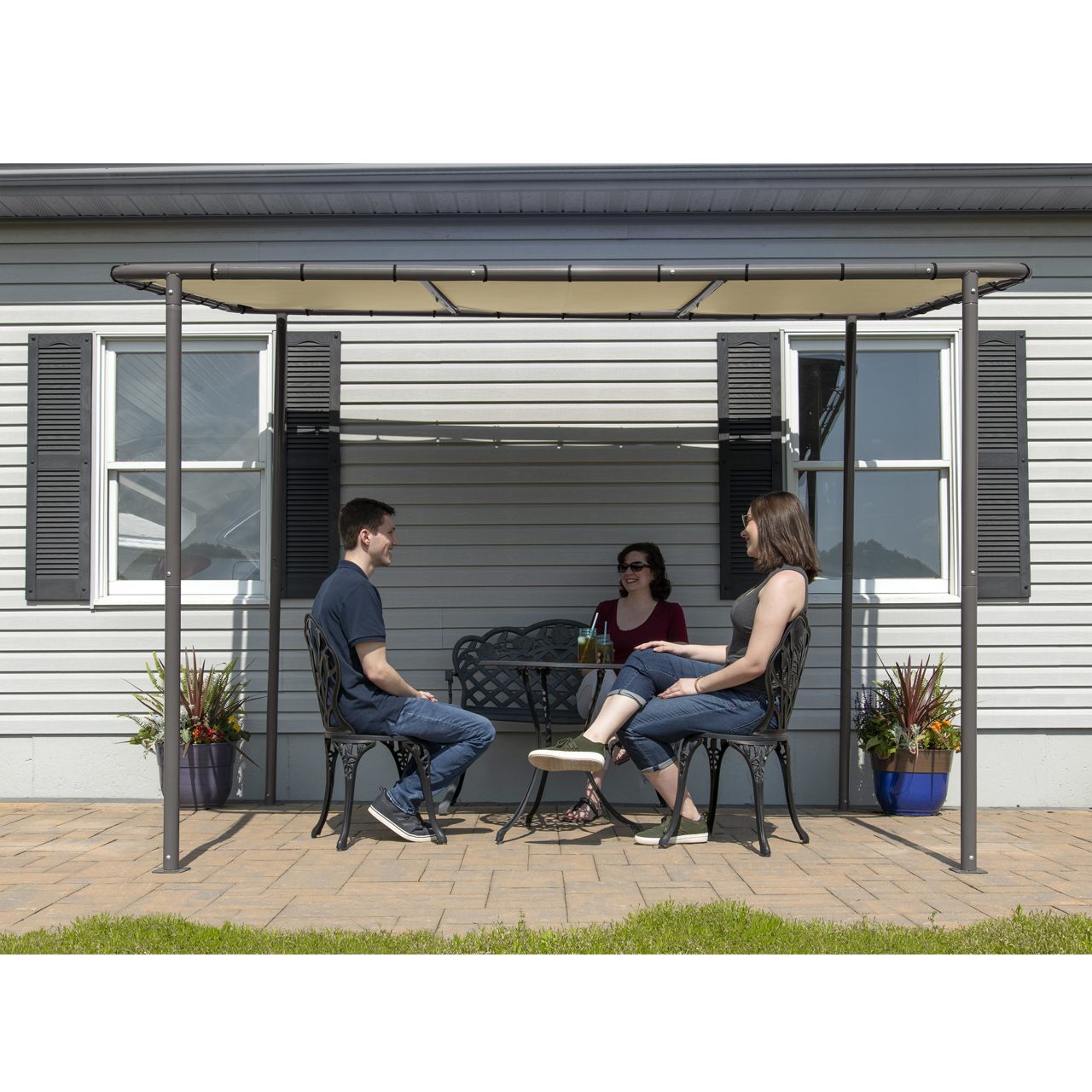Solano 10' x 6' Gazebo Canopy - Tan