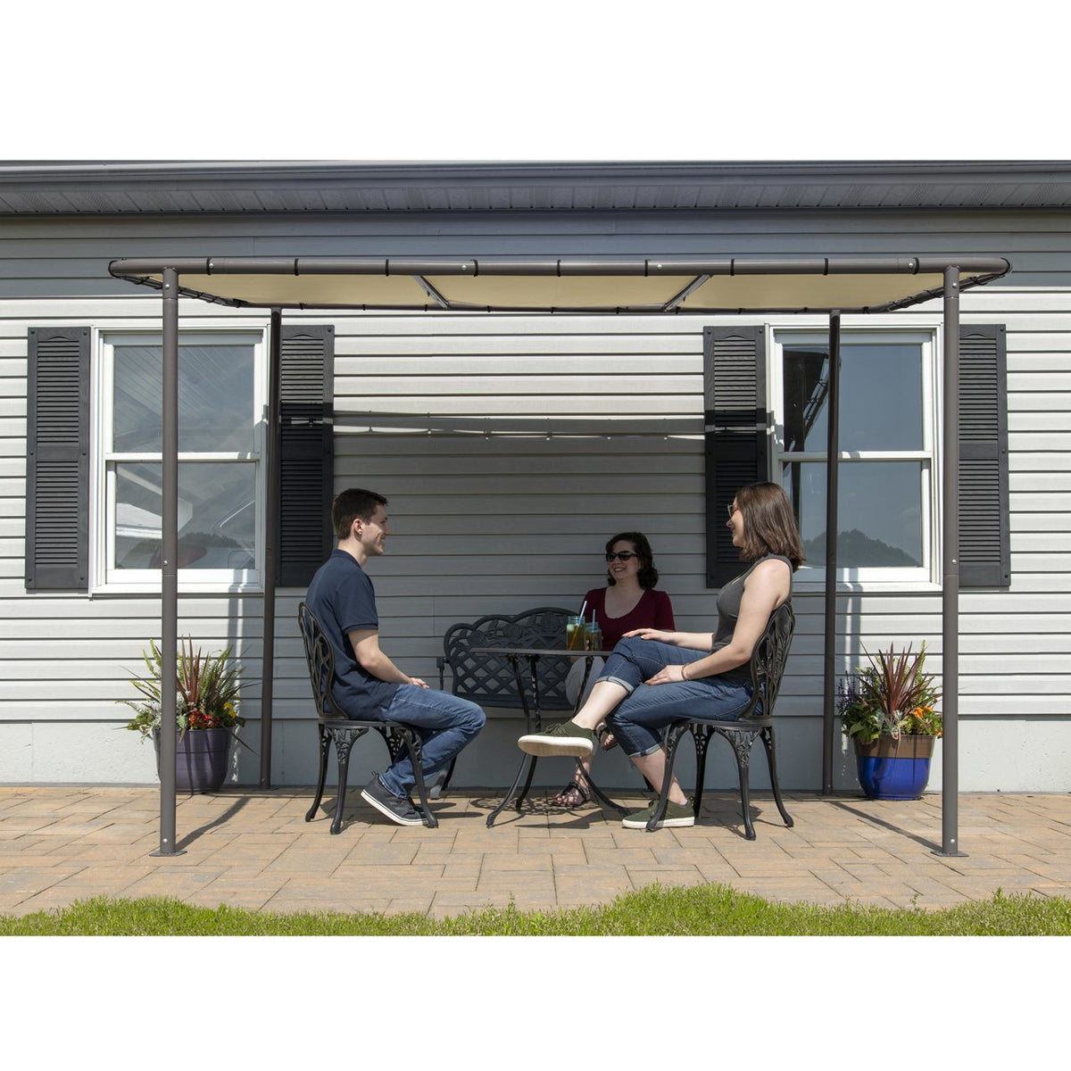 Solano 10' x 6' Gazebo Canopy - Tan
