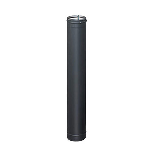 8" x 48" HeatFab Single Wall Black Stovepipe - 2808B