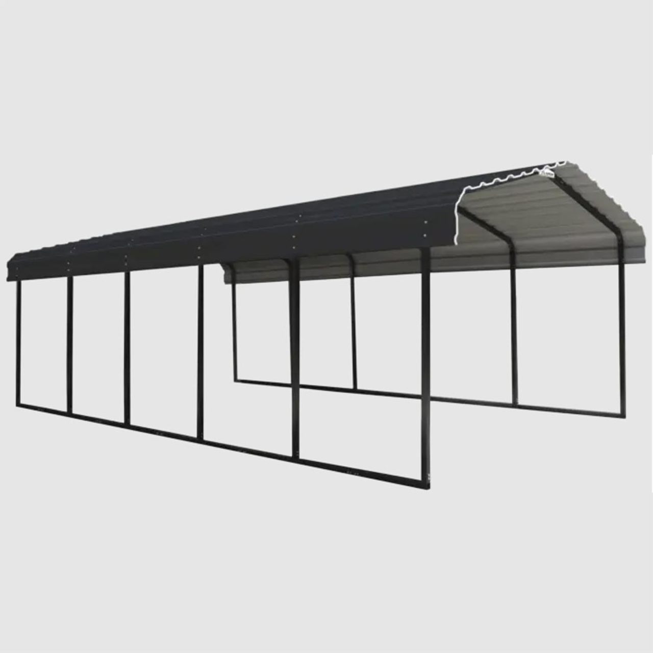 Arrow Carport 12 x 24 x 7 Ft. - Charcoal