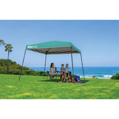 Solo Steel 72 11' x 11' Slant Leg Canopy - Turquoise