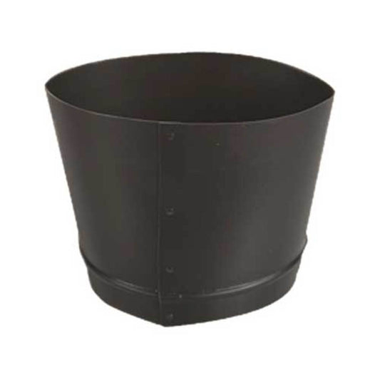 6" 24-Ga. Snap-Lock Black Oval-To-Round Boot