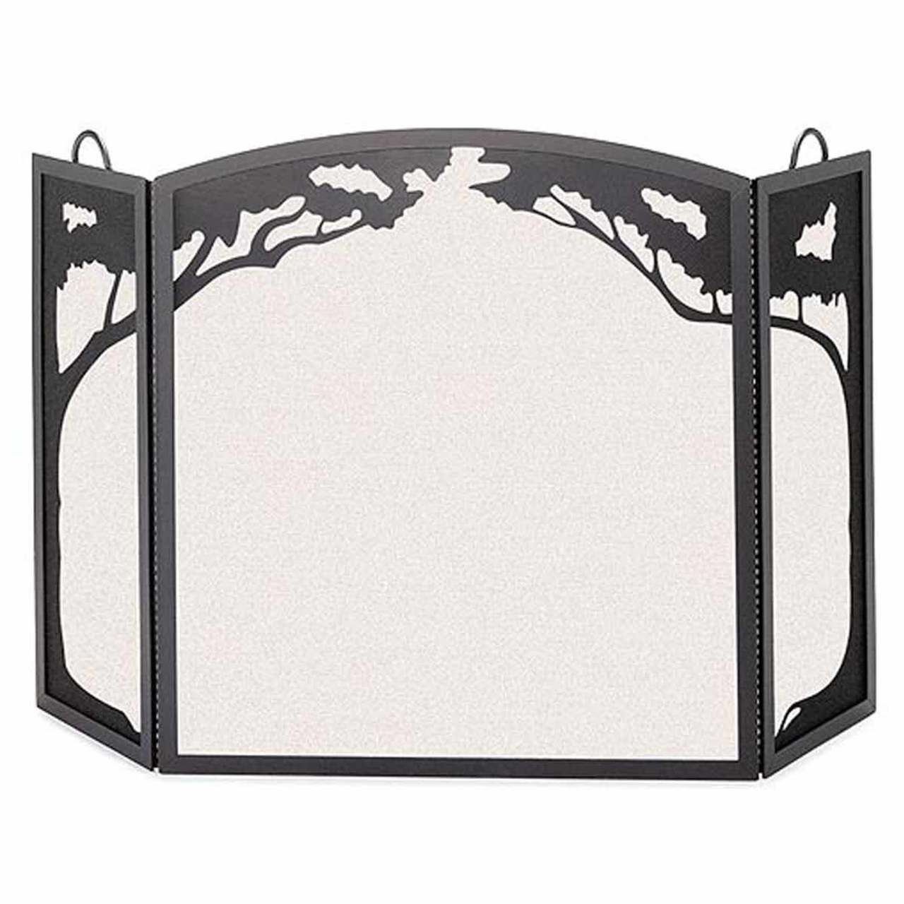 Pilgrim Grand Oak Three Panel Screen - Black