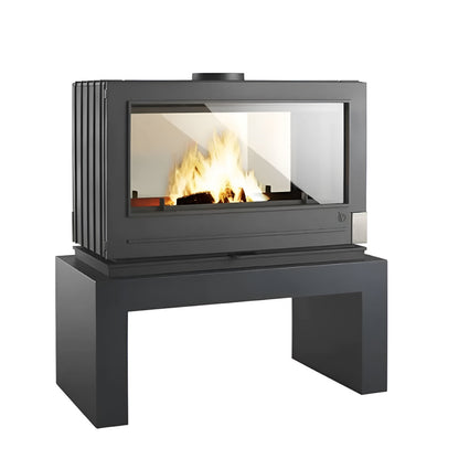 Invicta Aaron 36" Cast Iron Wood Burning Stove - 6129-04