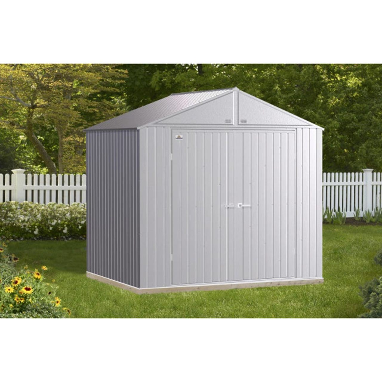 Arrow Elite 8' x 6' Steel Storage Shed - Silver