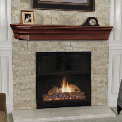 72" Lindon Fireplace Shelf by Pearl Mantels - Cherry Distressed Finish