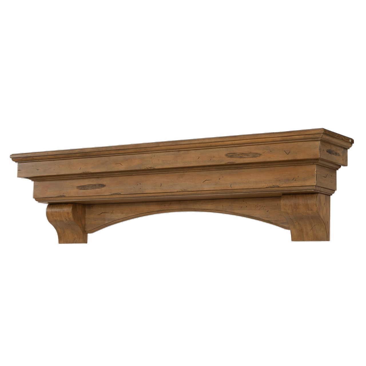 48" Celeste Fireplace Shelf by Pearl Mantels - Dune Distressed Finish