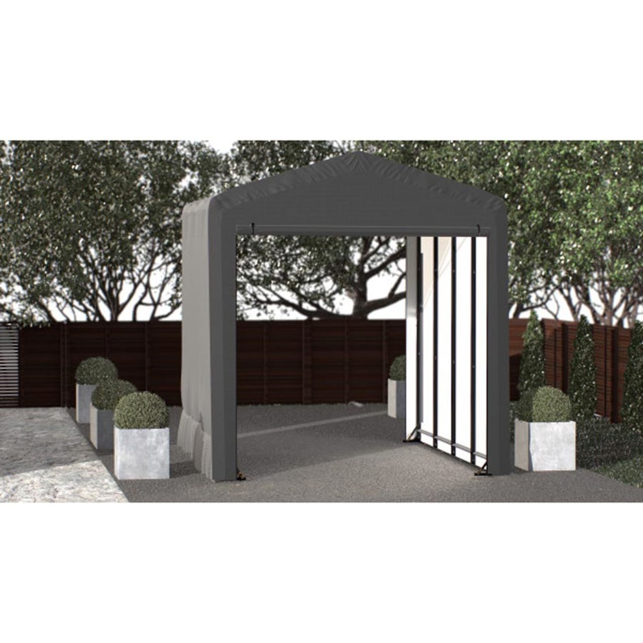ShelterTube 14' x 18' x 16'  Wind & Snow-Load Rated Garage - Gray
