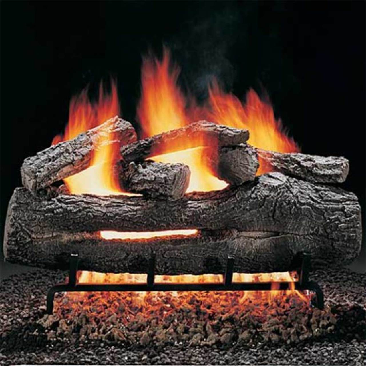 Hargrove 18'' Natural Gas Fire Oak Vented Gas Log Set