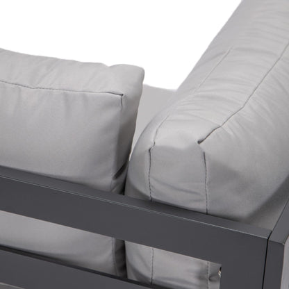 FiveOaks Dover Patio Collections Corner Sofa in Light Gray