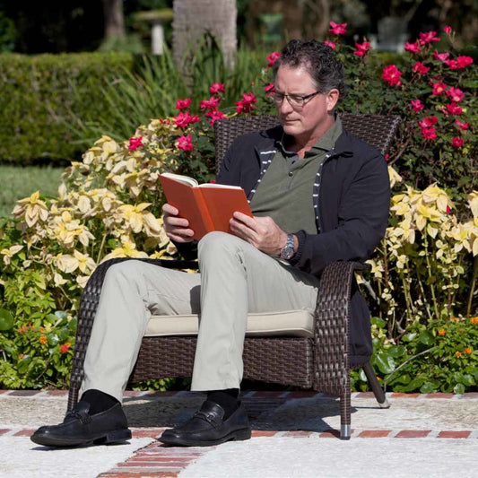 Adirondack Mocha Wicker Chair