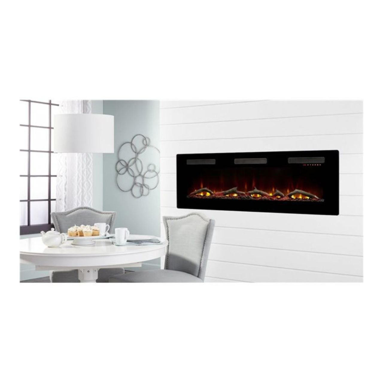 Dimplex Sierra 4777 BTU / 1400W 60 Inch Wide Vent-Free Electric Fireplace - X-SIL60