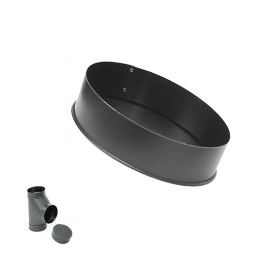 6" 24-Ga. Snap-Lock Black Tee Cover