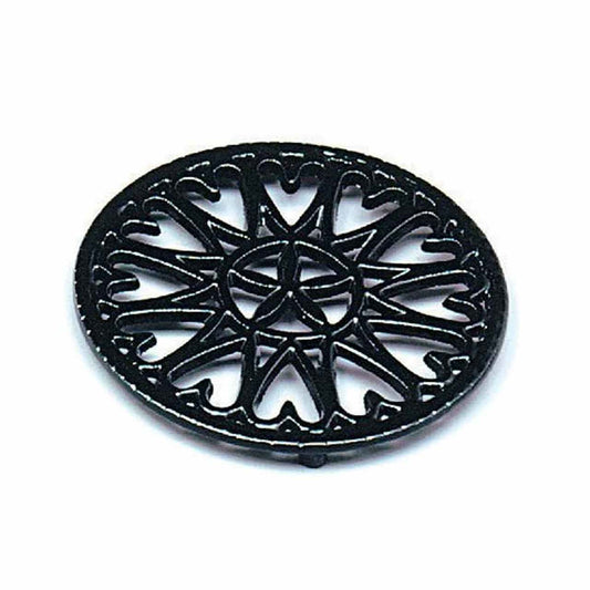 7" Black Porcelain Trivet