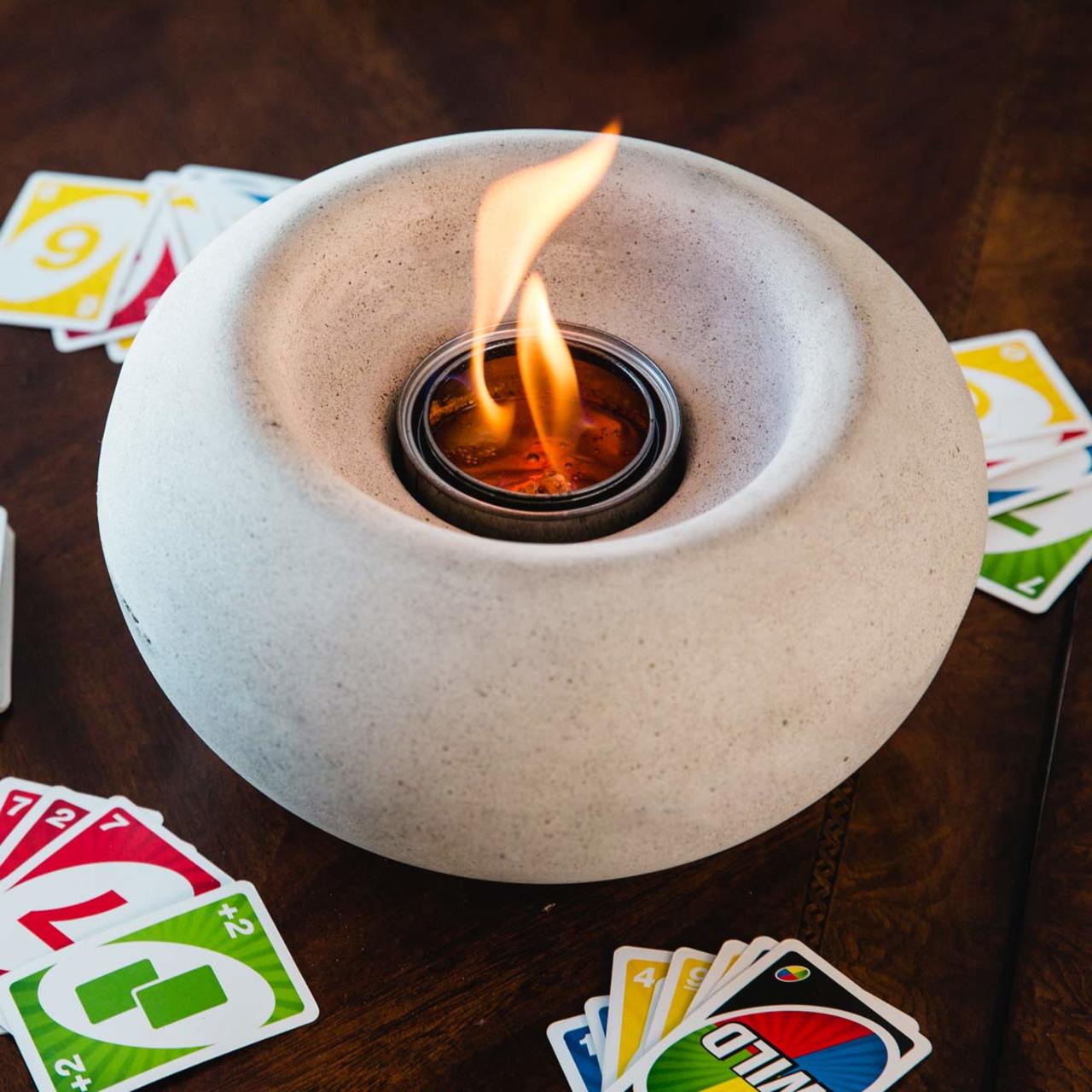 Stone Fire Bowl - Pewter