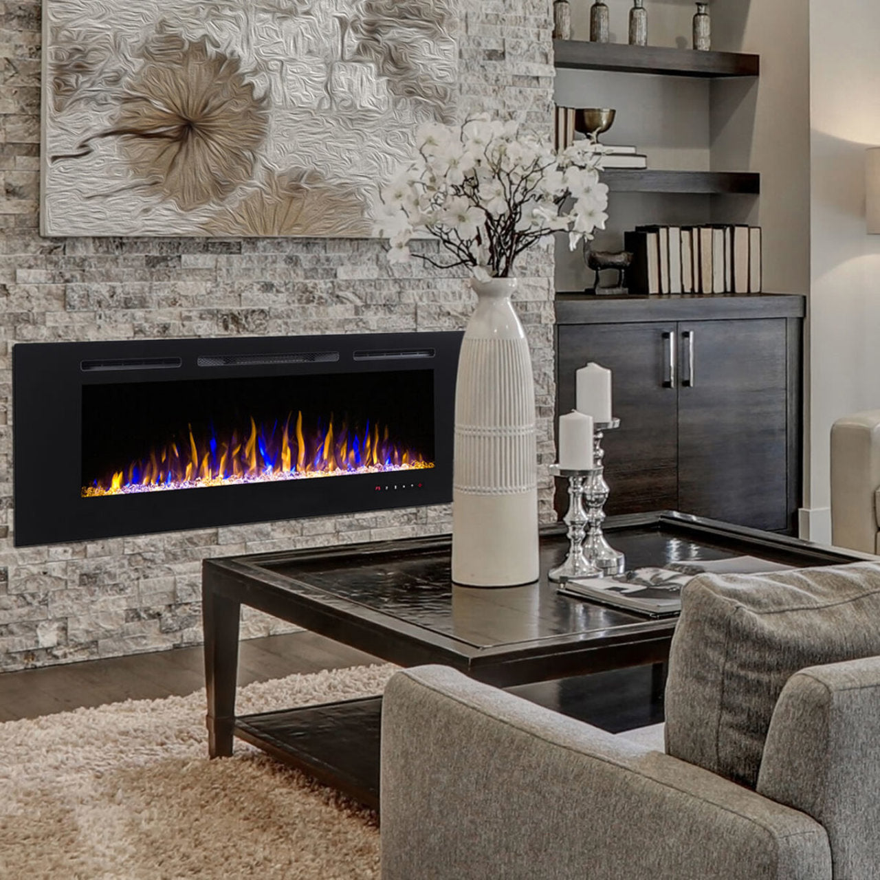 Modern Flames Challenger 50" Recessed Electric Fireplace - CEF-60B