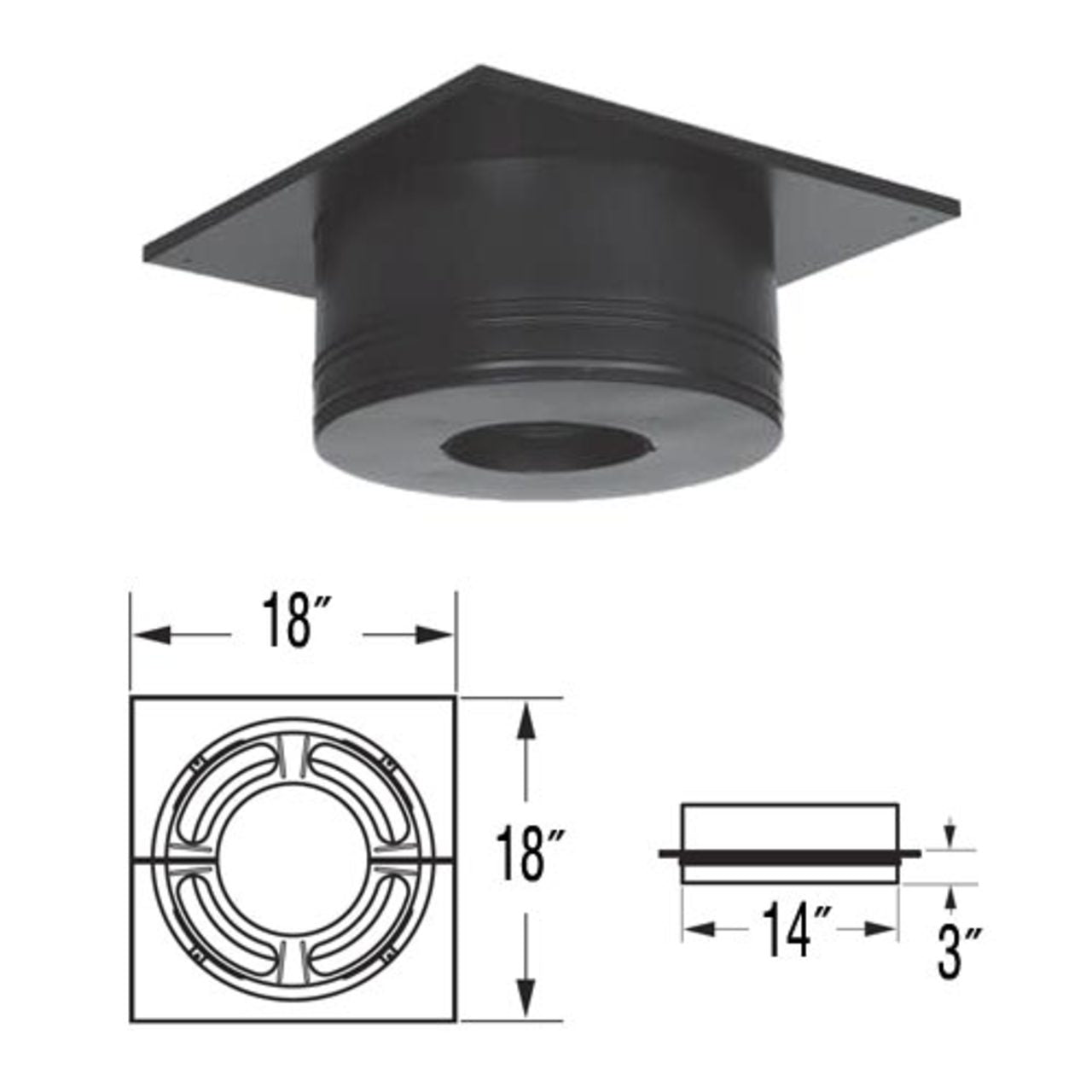 6'' DuraPlus Round Ceiling Support Kit - DP610-KIT