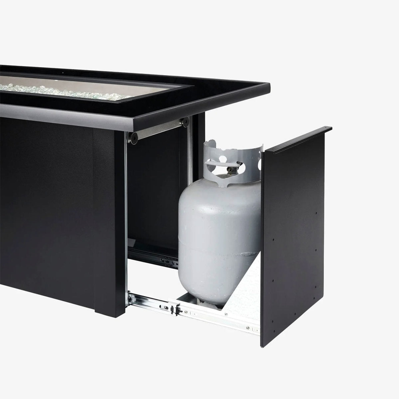Outdoor Greatroom 59" Monte Carlo Linear Fire Pit Table - MCR-1242-BLK-K