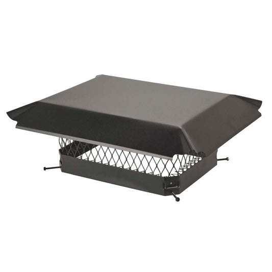 12" x 16" Black Galvanized Single Flue Chimney Cap