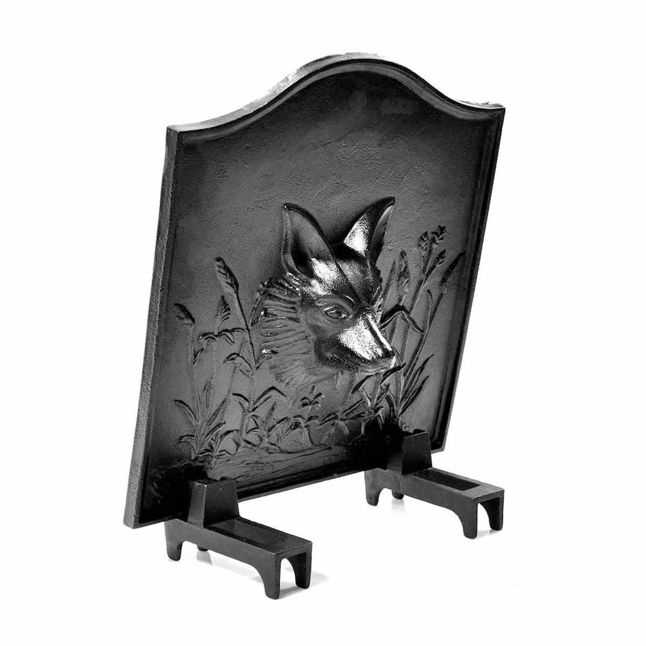 Fox Cast Iron Fireback - 25" H x 23" W