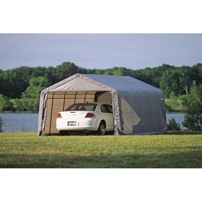 ShelterCoat 13 x 20 Garage With Peak Roof - Gray