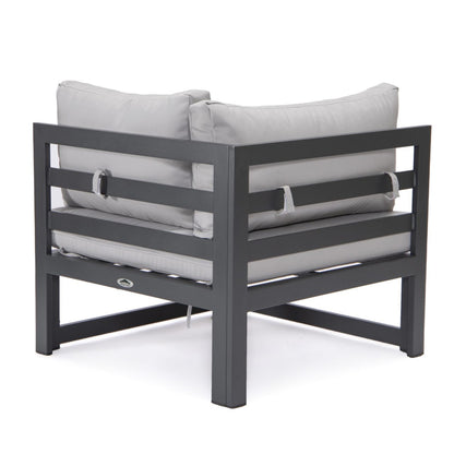 FiveOaks Dover Patio Collections Corner Sofa in Light Gray