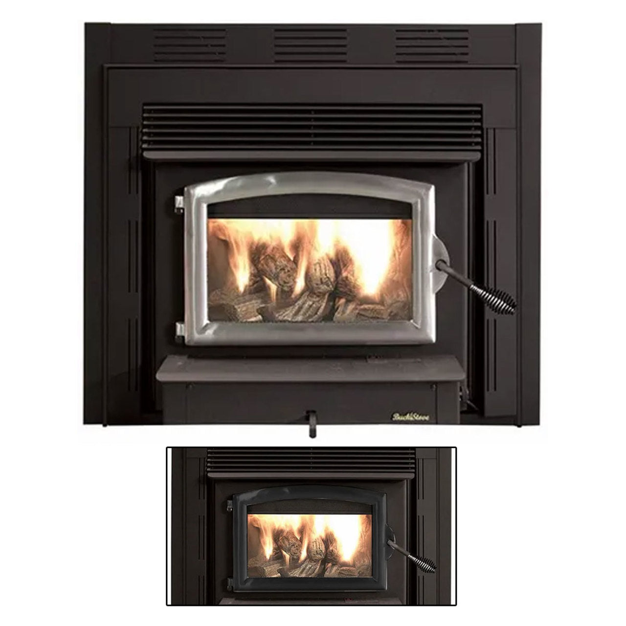 Wood Stove Insert with Black Door - Model 74ZC