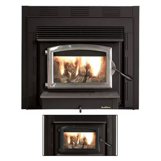 Wood Stove Insert with Black Door - Model 74ZC