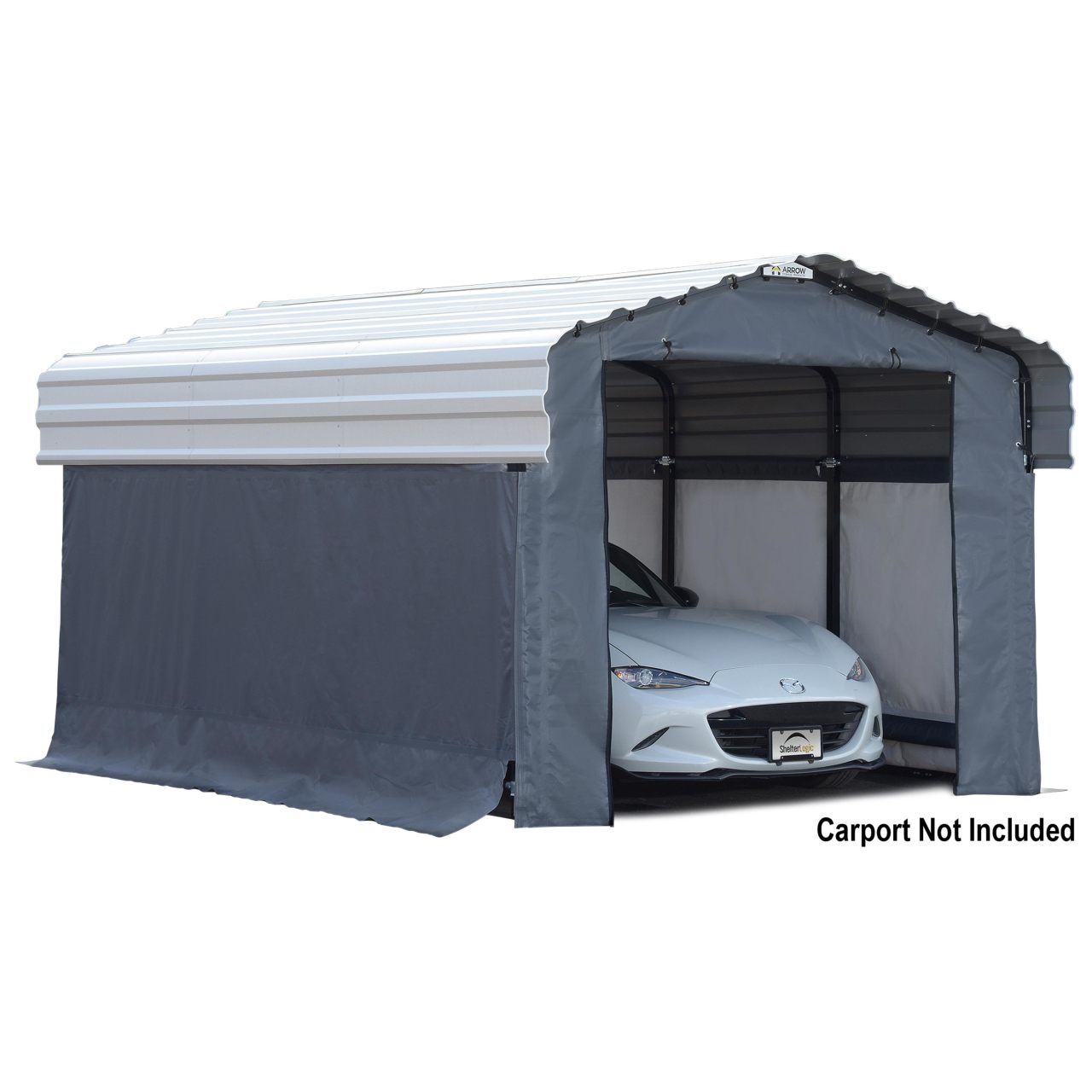Arrow 10'  x 15' Enclosure Wall Kit ONLY for Carport- Gray