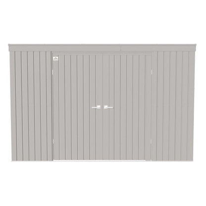 Arrow Elite Steel Storage Shed  10' x 4'  Cool Gray