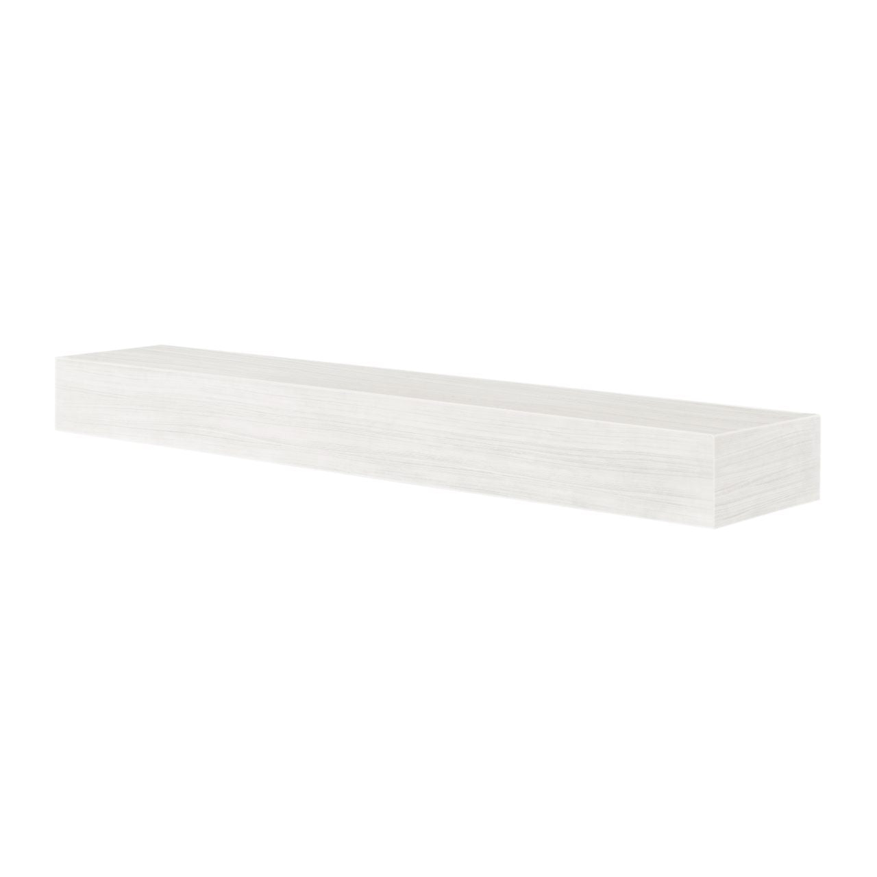 48" Zachary Non-Combustible Fireplace Shelf by Pearl Mantels - Whitewash Finish