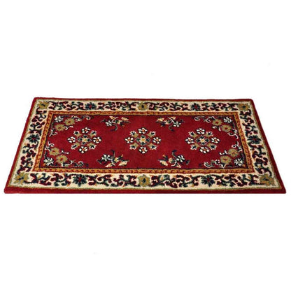 44" Rectangle Burgundy Oriental Fireplace Rug
