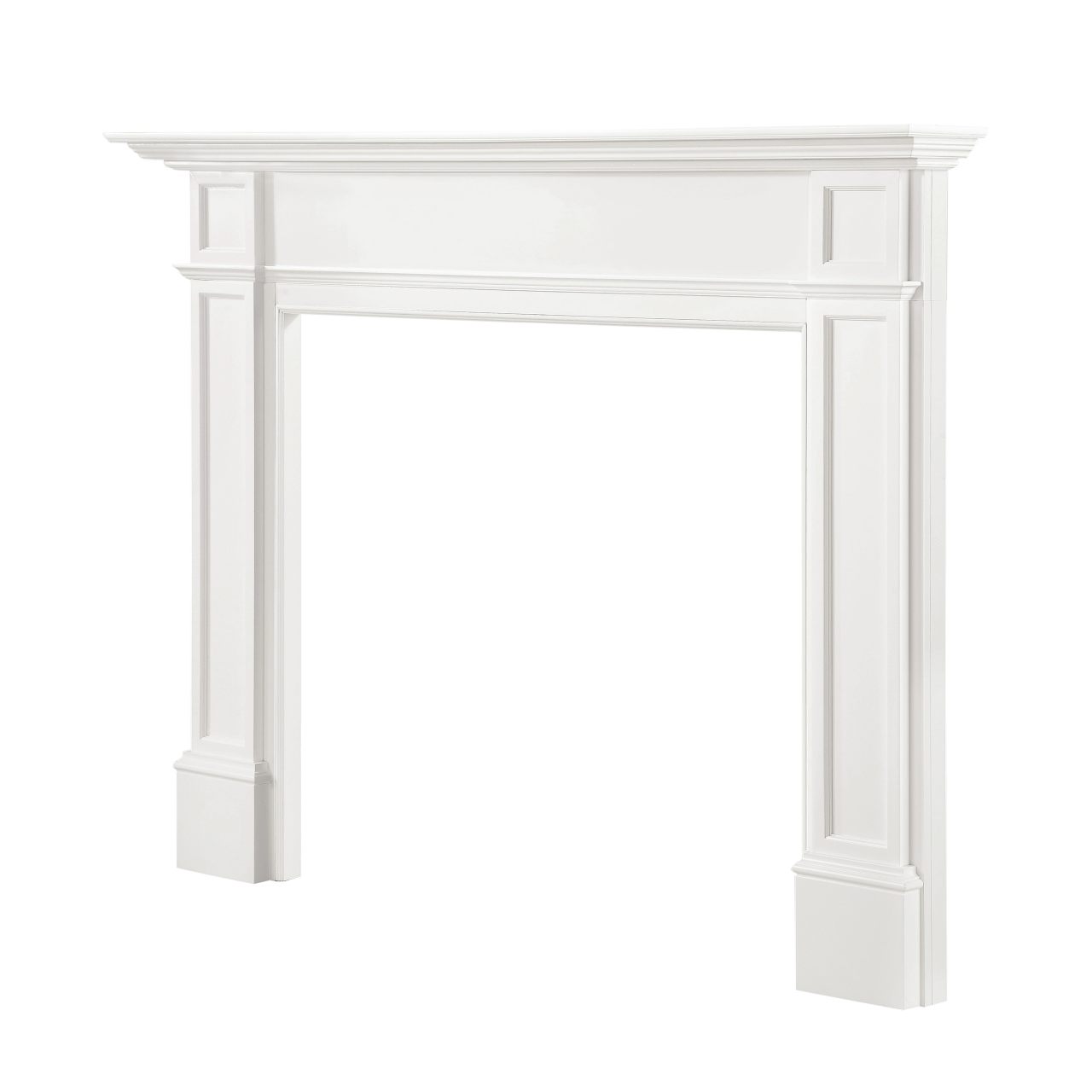 56" Marshall MDF Fireplace Mantel by Pearl Mantels - White Paint Finish
