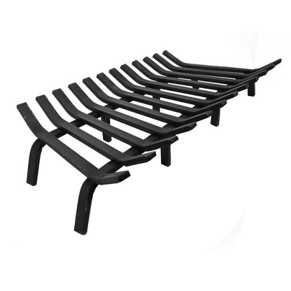 36" Black Lifetime Fireplace Grate - Extra Heavy-Duty