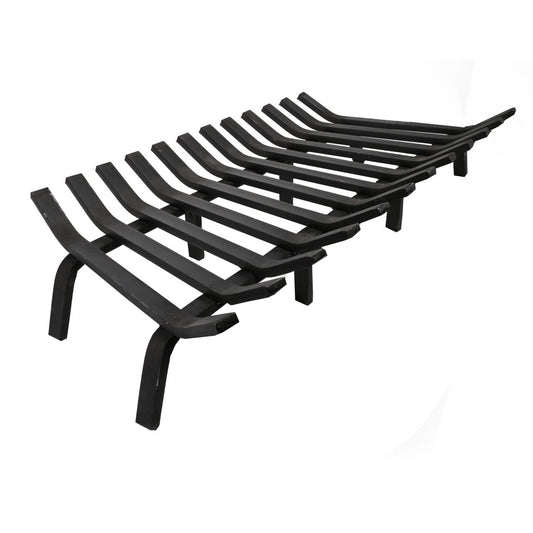36" Black Lifetime Fireplace Grate - Extra Heavy-Duty