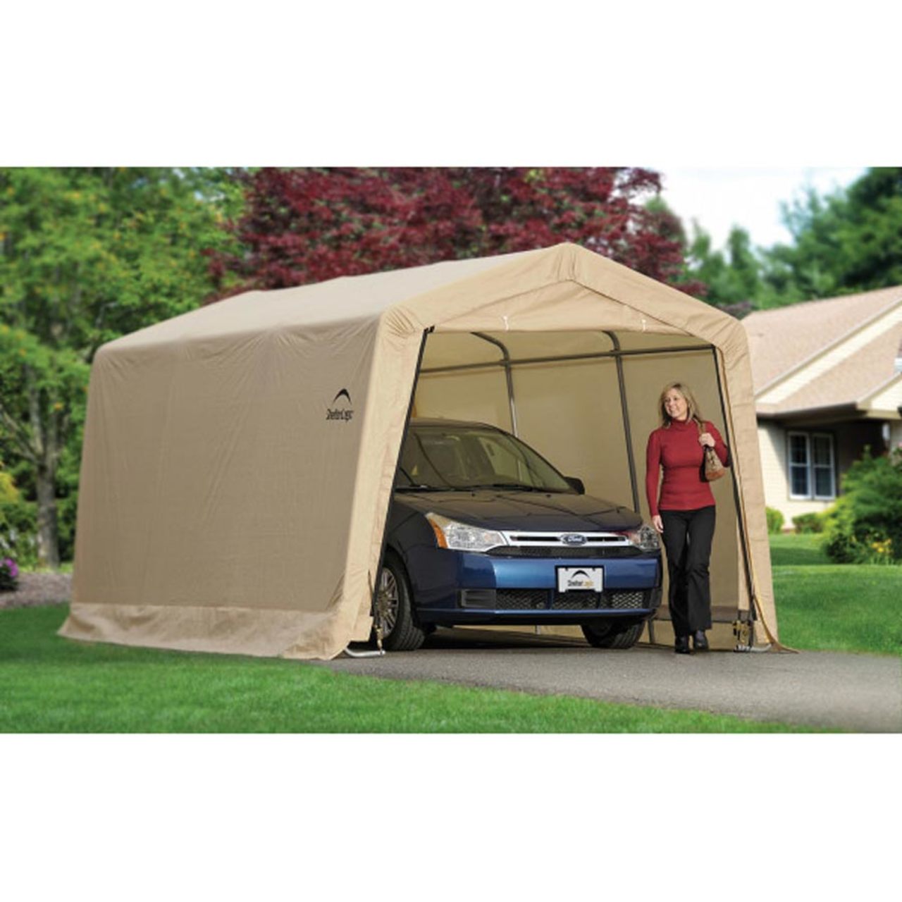 AutoShelter 10' x 15' Tan Garage