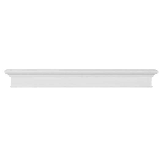 72" Henry MDF Fireplace Shelf by Pearl Mantels - White Paint Finish