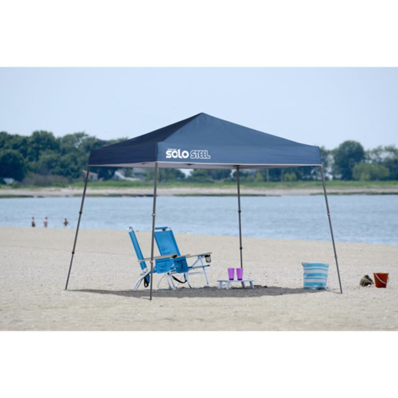 Solo Steel 64 10' x 10' Slant Leg Canopy - Midnight Blue